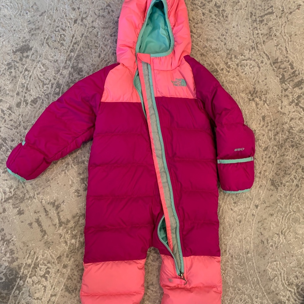 Northface Bunting Girl 12-18 Months Pink 550 Down